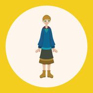 lady girl cartoon theme elements N39
