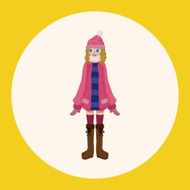 lady girl cartoon theme elements N40