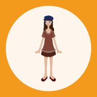 lady girl cartoon theme elements N41