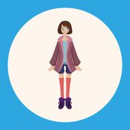 lady girl cartoon theme elements N45