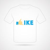 T-shirt with funny print on white background Vector print