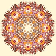 Round floral ornament mandala