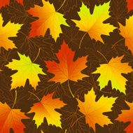 Autumn leaves seamless background Vector illustration N2