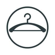 Clothes shoulder vector simple icon isolated on white