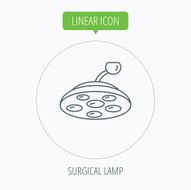 Surgical lamp icon Surgeon light sign N7