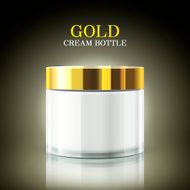 gold cream bottle package
