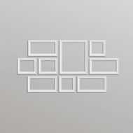 Vector Blank Picture Frame Template Composition Set Isolated N4