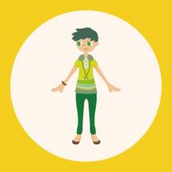 lady girl cartoon theme elements vector eps N20