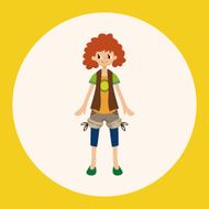 lady girl cartoon theme elements vector eps N21