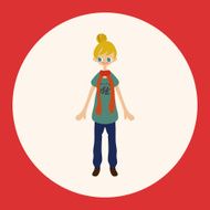 lady girl cartoon theme elements vector eps N22