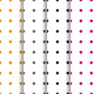 Set of patterns with circles retro colors