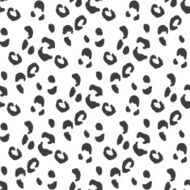 Leopard skin seamless pattern Monochrome wild cat camouflage