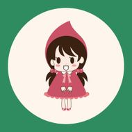 girl cartoon theme elements vector eps