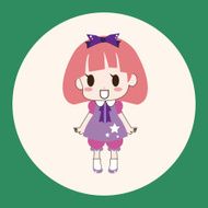 girl cartoon theme elements vector eps N8