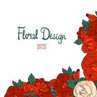 Vintage border with roses N9