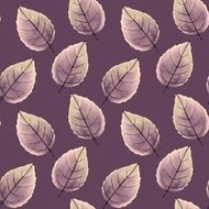 Just leaves Watercolor Seamless pattern 7