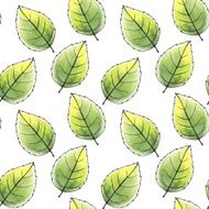 Just leaves Watercolor Seamless pattern 1