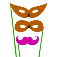 Cartoon pair of masks for masquerade costumes