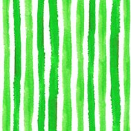 Watercolor strips seamless pattern set Natural green background