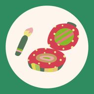 eye liner and eyeshadow theme elements vector eps