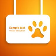 Applique dog track icon frame illustration for happy ani