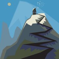 Winter mountain adventure background N2