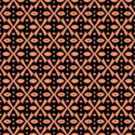 Abstract seamless pattern in orange and black