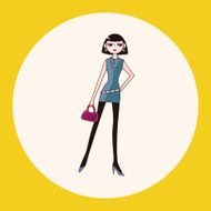 shopping girl theme elements vector eps N3