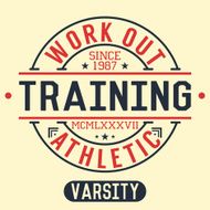 T-shirt Printing design typography graphics Trening and workout vector illustration N2