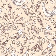 Seamless parrots and peacocks N4