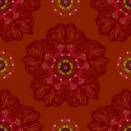 Cute seamless pattern with circular ornament