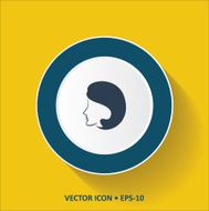 Yellow Lady face Icon Button
