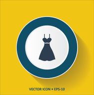 Yellow fashion dress Icon Button