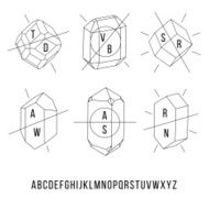 Hipster icons with precious stones part 1