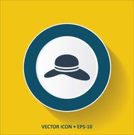 Yellow woman hat Icon Button