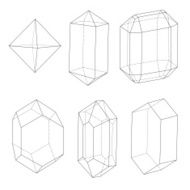 Precious stones outlines