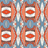 Abstract seamless ornament pattern kaleidoscope effect N12