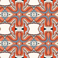 Abstract seamless ornament pattern kaleidoscope effect N59