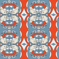 Abstract seamless ornament pattern kaleidoscope effect N60