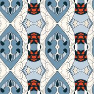 Abstract seamless ornament pattern kaleidoscope effect N62