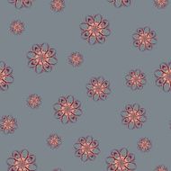 Seamless pattern with abstract flowers N26