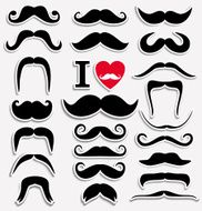 Moustaches set