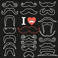 Moustaches set N5