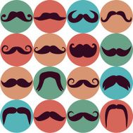 Moustaches set Design elements N2