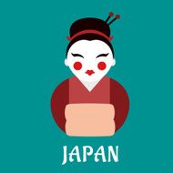 Japanese geisha woman in kimono