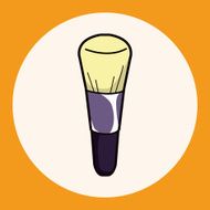 makeup brush theme elements vector eps