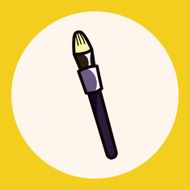 makeup brush theme elements vector eps N2