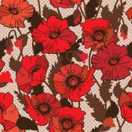 seamless pattern with field poppies N3