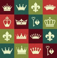 Crowns icons illustration