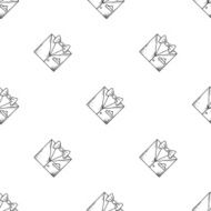 Vector man suit with old style grunge effect seamless pattern